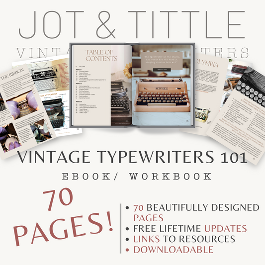 Vintage Typewriters 101 Ebook