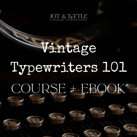 Vintage Typewriters 101 Online Course + eBook