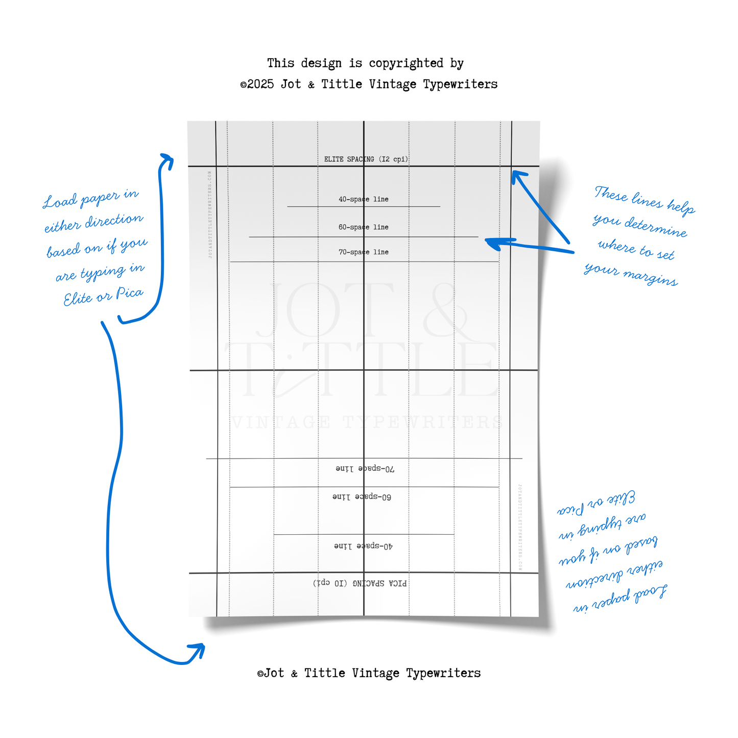 Backing Paper for Vintage Typewriters (12 sheets)