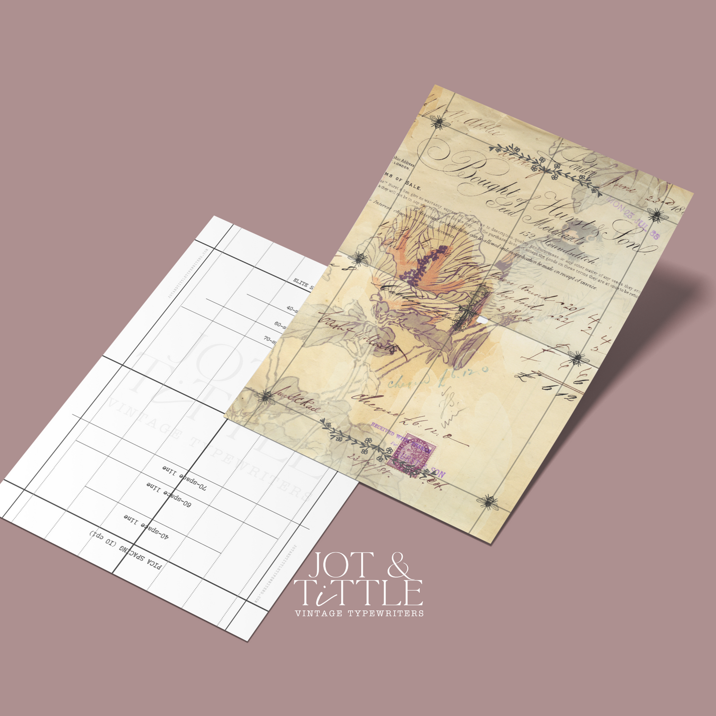 Backing Paper for Vintage Typewriters (12 sheets)