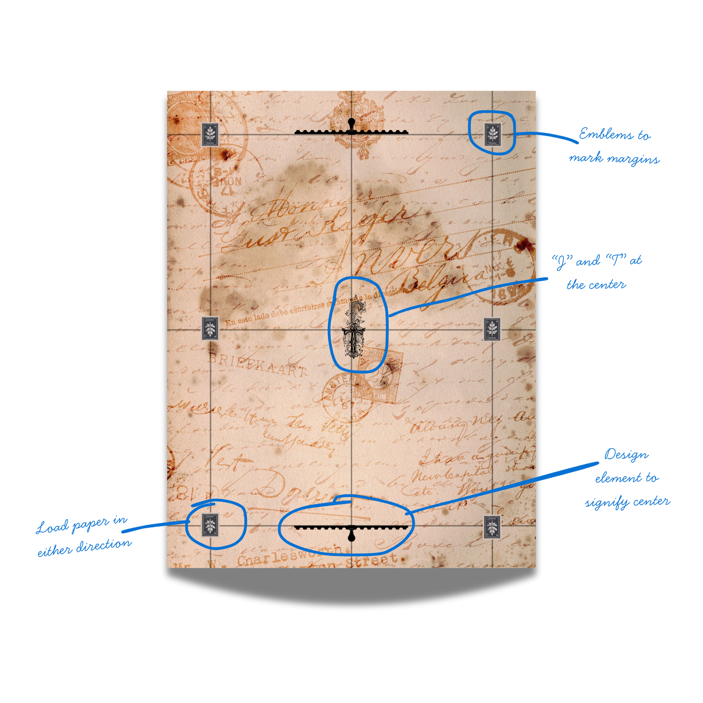 Backing Paper for Vintage Typewriters (12 sheets)