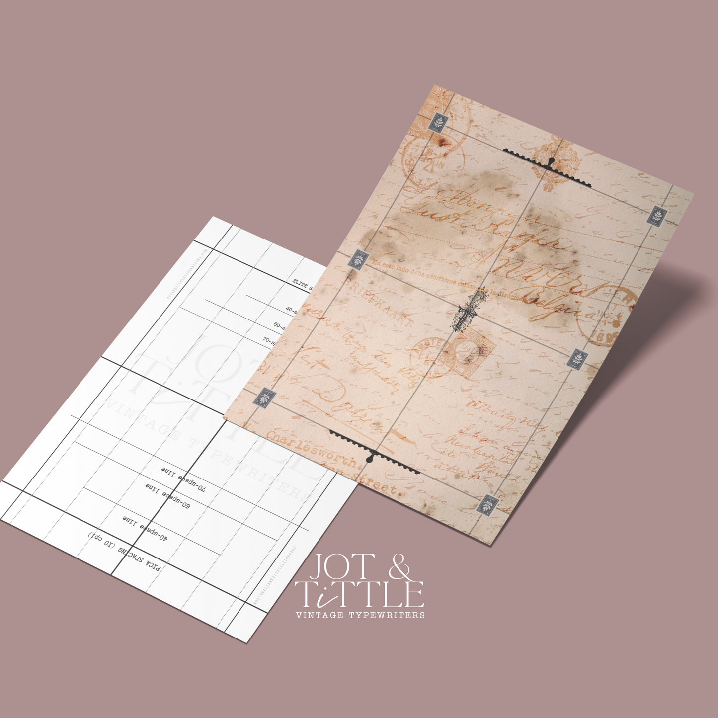 Backing Paper for Vintage Typewriters (12 sheets)