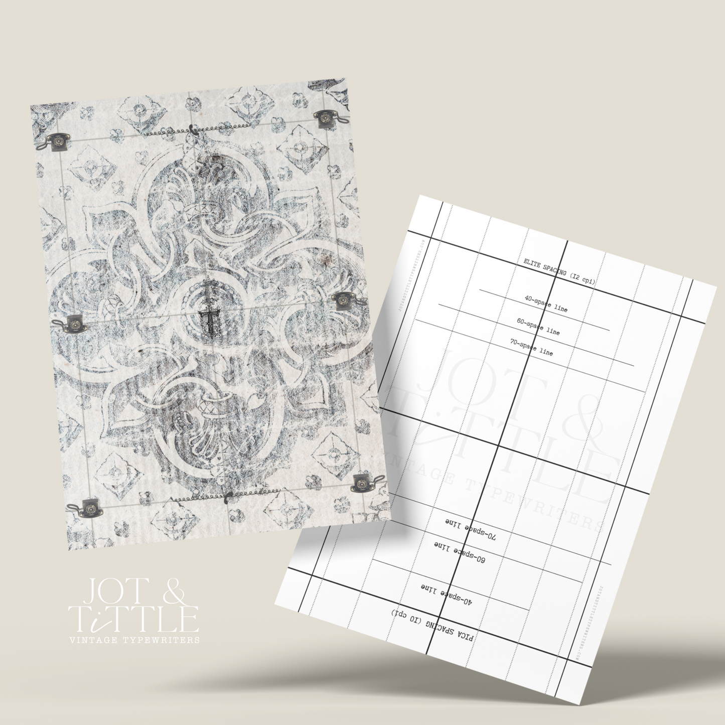 Backing Paper for Vintage Typewriters (12 sheets)
