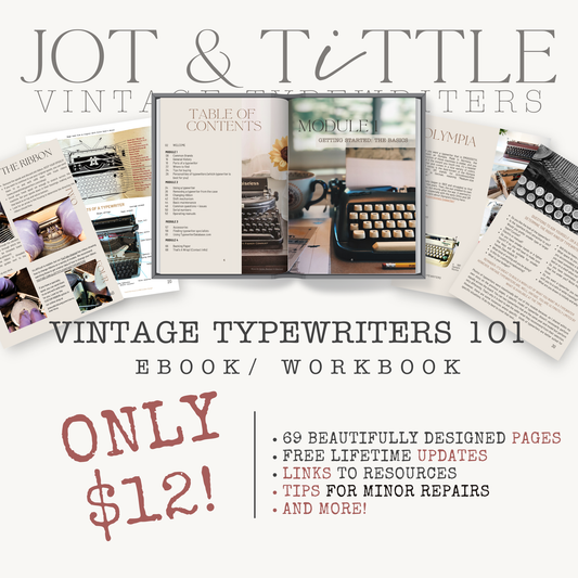 Vintage Typewriters 101 Ebook