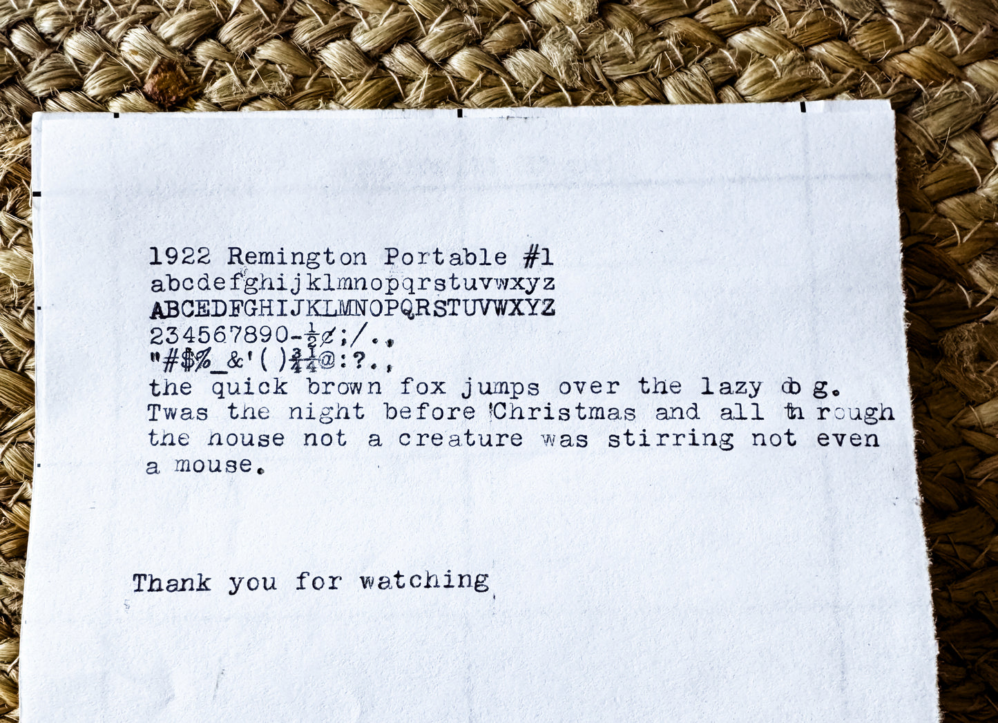 1922 Remington Portable No. 1