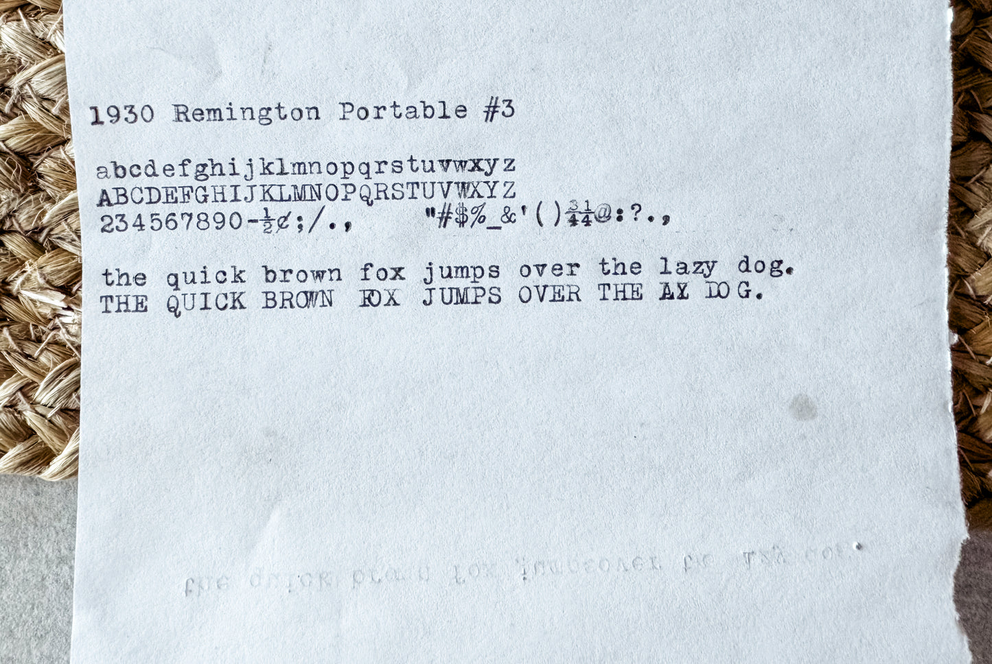 1930 Remington Portable No. 3