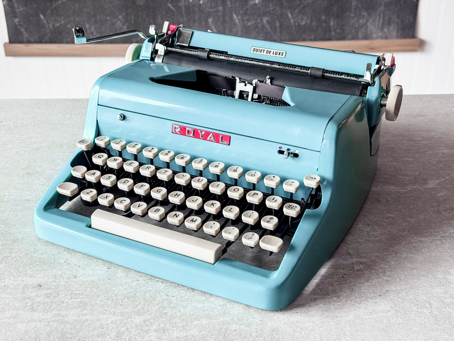 1957 Teal Royal Quiet Deluxe