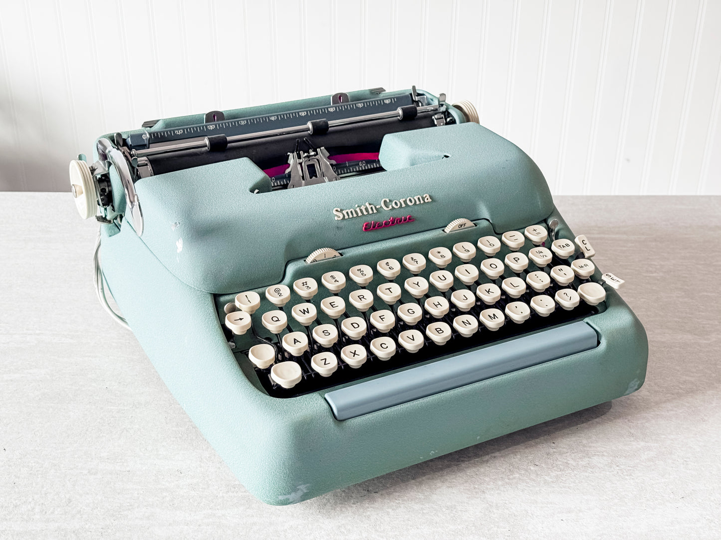 1959 Smith Corona Electric, Alpine Blue