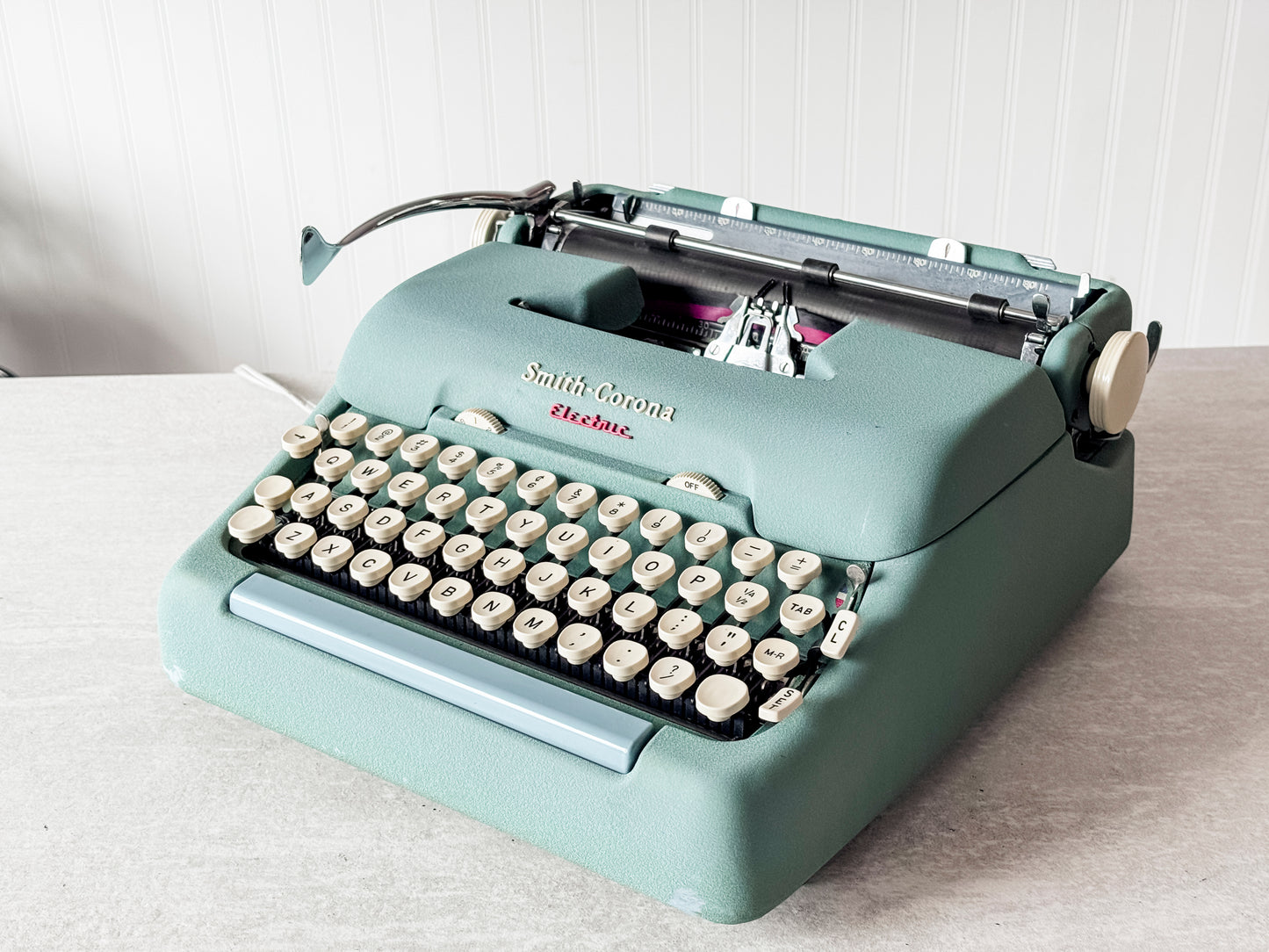 1959 Smith Corona Electric, Alpine Blue