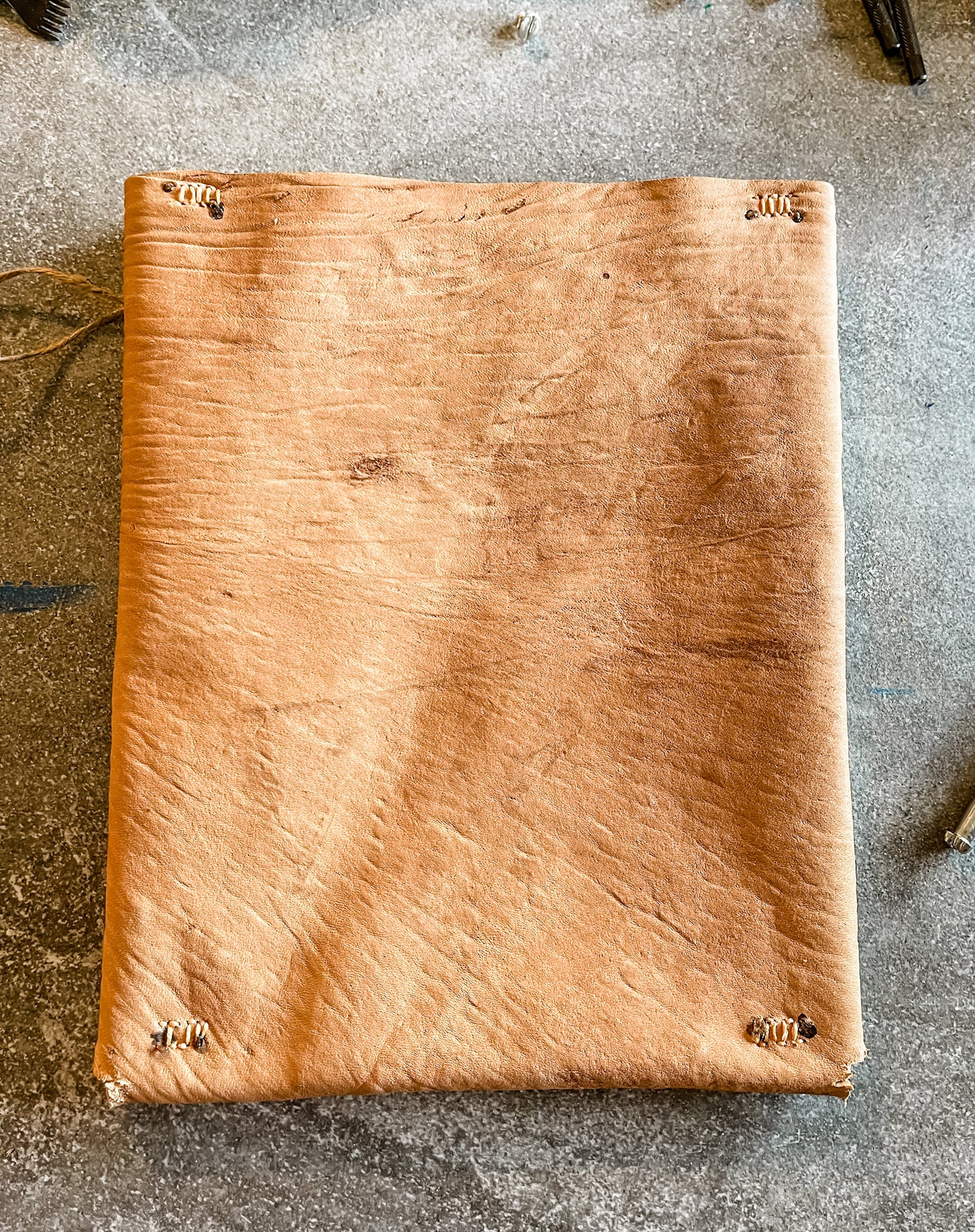 Leather Portfolio for Loose Typing Papers (handmade)