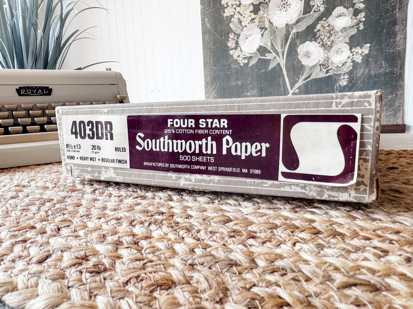 Southworth 20 lb. Cotton Fiber, Ruled, Bond Paper. Legal