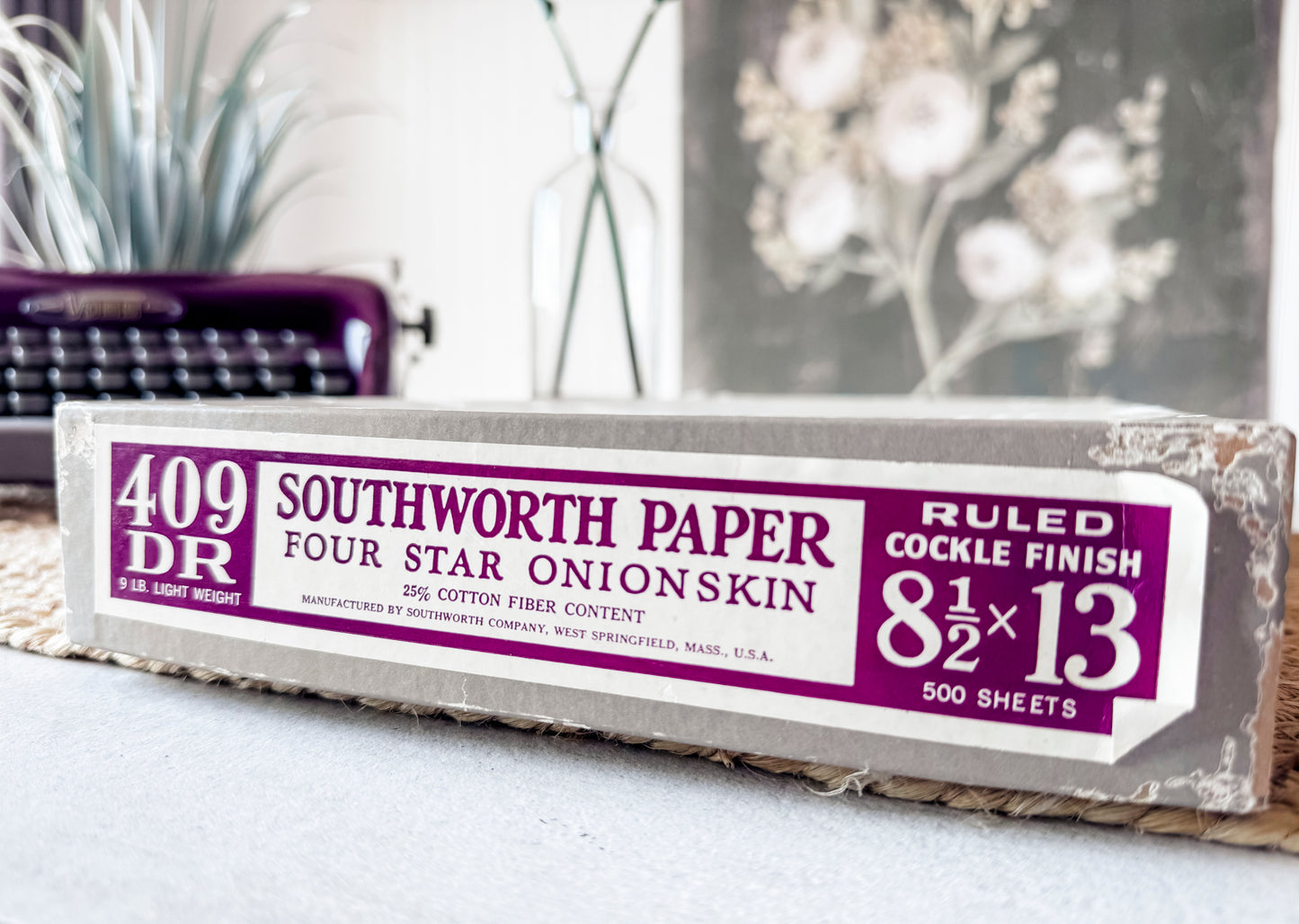 Southworth 9 lb. Onionskin Typewriter Paper, Ruled. Legal