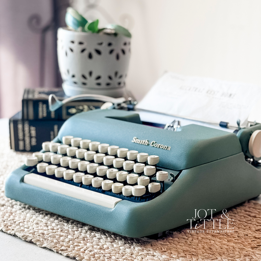 1960 Smith Corona Sterling, Alpine Blue