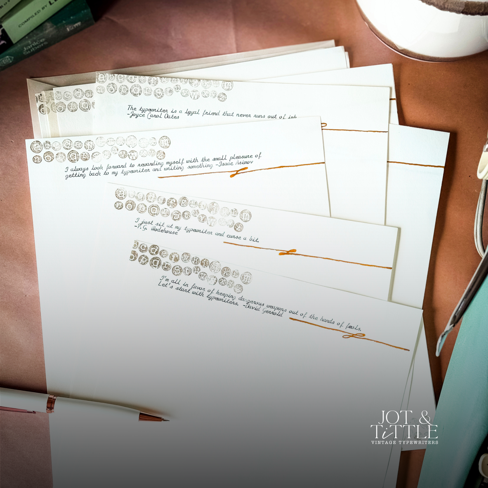 Hand-Typed Stationery on Vintage Paper