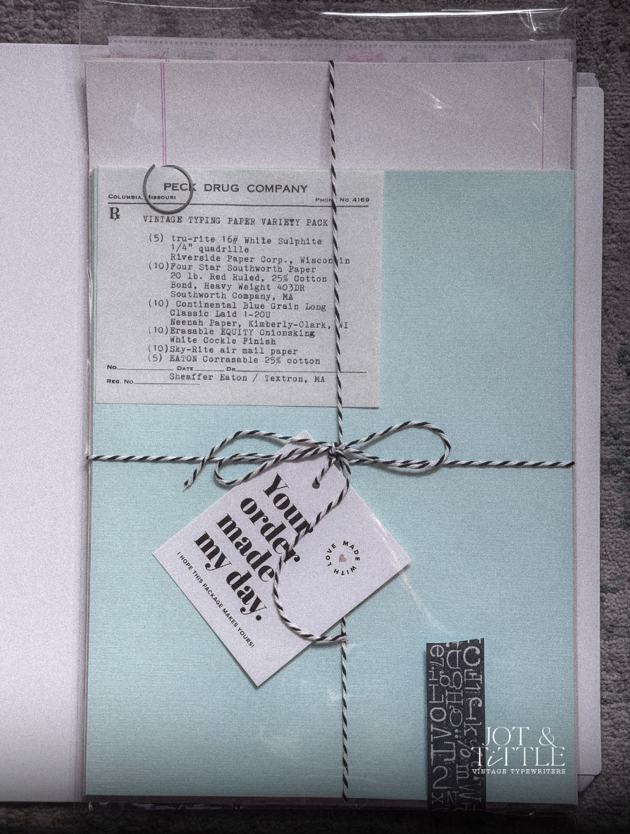 Variety Pack, Vintage Typing Papers, 50 sheets